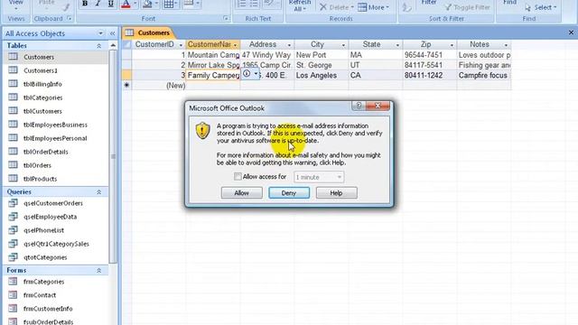 Access 2007: Database To Outlook Contacts смотреть онлайн