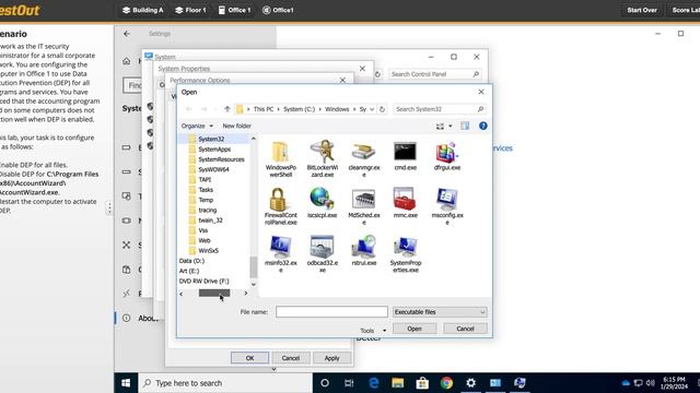 10.4.12 Implement Data Execution Preventions : TestOut смотреть онлайн