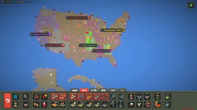 [Worldbox] The 50 States Clash of Chaos - Worldbox World Domination смотреть онлайн