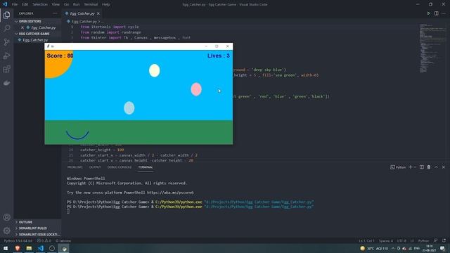 Egg Catcher Game using Python Project Showcase смотреть онлайн