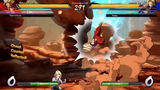DBFZ: Washyohands (Teen Gohan, Android 18, Trunks) vs Karasu (Android 18, Adult Gohan, Trunks) смотреть онлайн