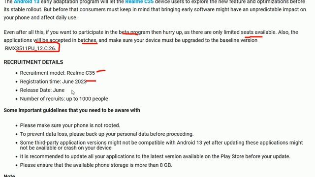 Realme C35 Joins Android 13 Based Realme UI 4.0 Early Access Program