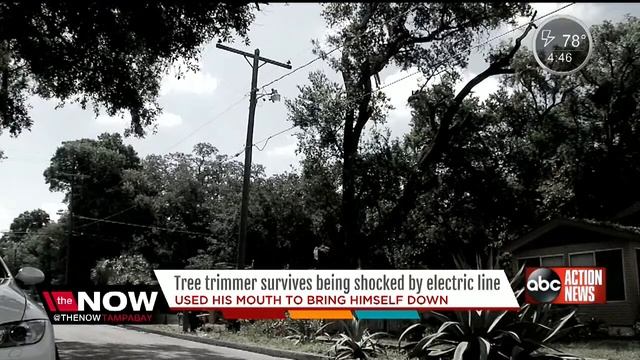 Man survives touching power line while working смотреть онлайн