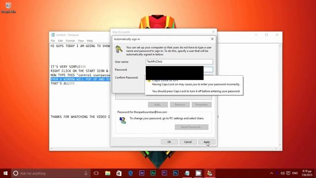 HOW TO REMOVE STARTUP PASSWORD ON WINDOWS 10!!! смотреть онлайн