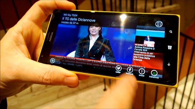 SkyGo per Windows Phone 8 sul Nokia Lumia 1520 смотреть онлайн