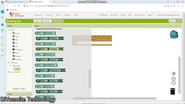 How to make Game | Bouncing Ball | MIT App Inventor |Android Application| Engineering Project смотреть онлайн