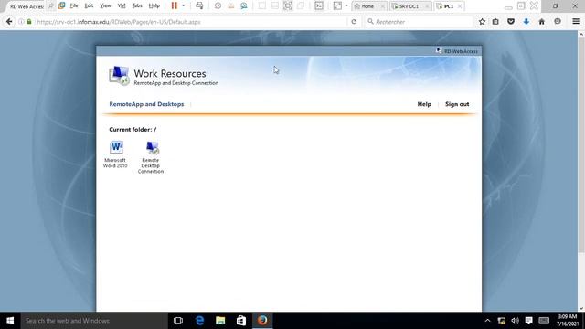 Acceder a l'aide d'un navigateur sur PC Client a une application installee sur Server Remote Deskto смотреть онлайн