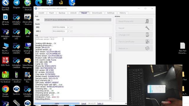 Samsung a217f u5 imei repair with Z3x box смотреть онлайн