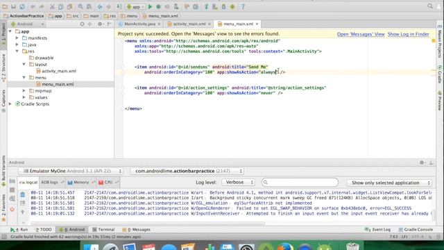 Android Tutorial 6 : Actionbar Implementation смотреть онлайн