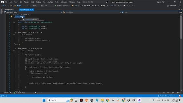 Microphone access in Unity WebGL смотреть онлайн