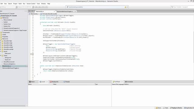 Xamarin Android Tutorial 49 Left Drawer Layout Part 2 смотреть онлайн