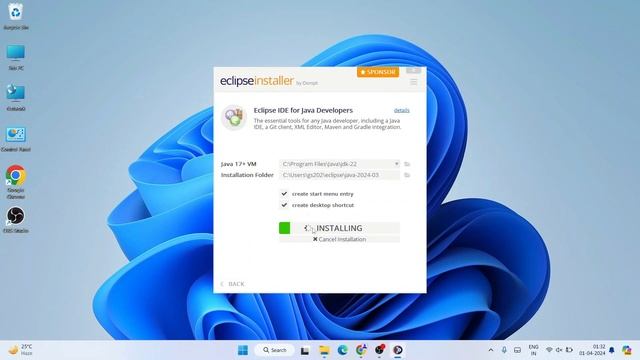 How to install Eclipse IDE 2024-03 on Windows 10/11 [ 2024 ] with JDK 22 | JAVA Developers смотреть онлайн
