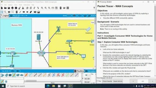7.6.1 Packet Tracer - WAN Concepts