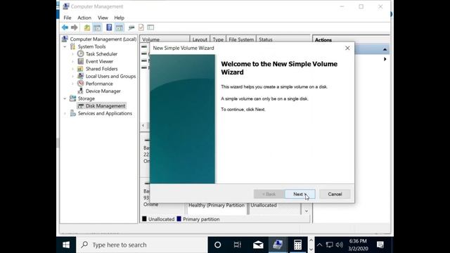 #07 - Partition Hard Drive Using Disk Management - Windows 10 Tutorial смотреть онлайн