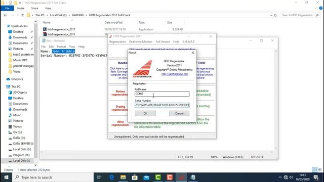 Panduan Instal dan Aktivasi HDD Regenerator Versi 2011 смотреть онлайн