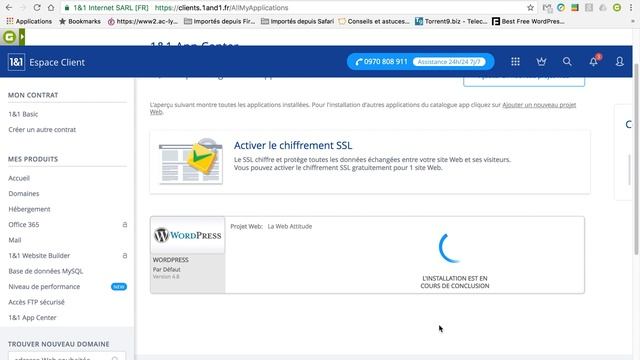 Installer un blog wordpress avec 1&1 App center. смотреть онлайн