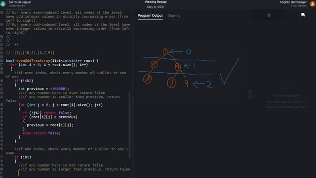 C++ interview with a Microsoft engineer: Odd even tree смотреть онлайн