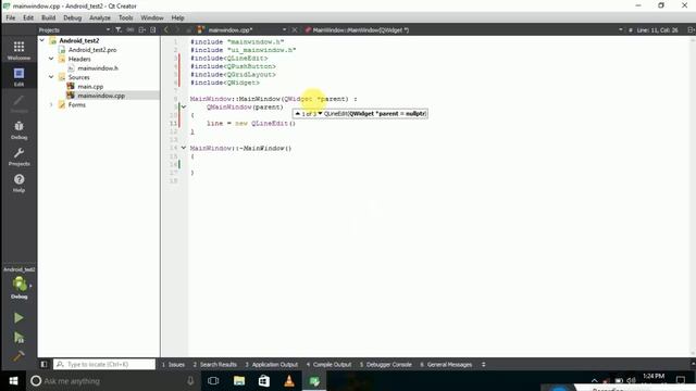 QT android "hello world" using coding. смотреть онлайн
