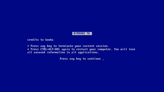 Windows 96 Online | @Booba Has BSOD VM смотреть онлайн