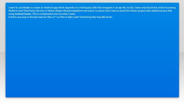 How to build Flutter project with Android aar file? смотреть онлайн