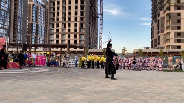 Выступление день рождения пос.Знаменский Фланкировка и трюки с арапником смотреть онлайн