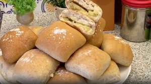 Постные пирожки на закваске с картофельной начинкой