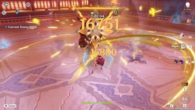Genshin Impact - Hyakunin Ikki Day 4 4332 Score Gameplay - Geo Archon Noelle Showcase смотреть онлайн