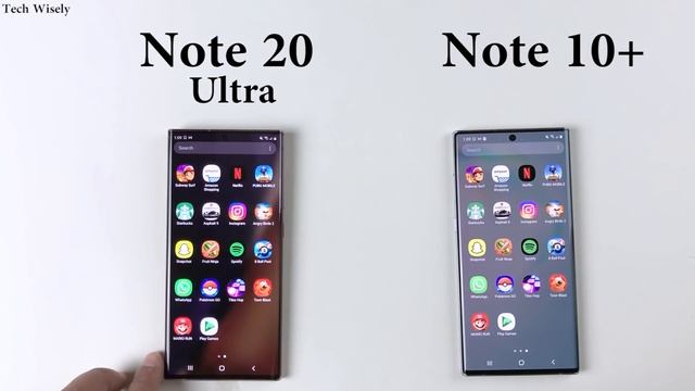 SAMSUNG Note 20 Ultra Vs Note 10+ : Speed Test + Size Comparison + Ram Management