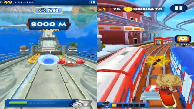 Sonic Dash vs Goku Dragon Ball Subway Run - Movie Sonic defeat All Bosses Dr.Eggman & Zazz Gameplay смотреть онлайн