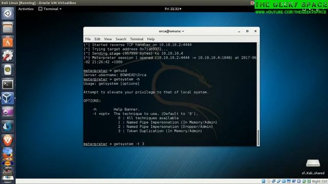 Metasploit #8: Changing user privilege in victim machine смотреть онлайн