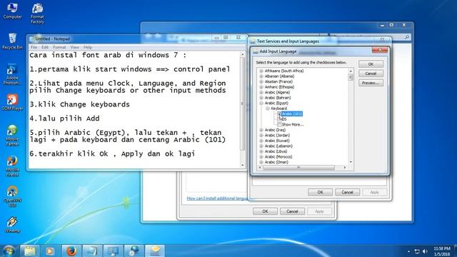Cara instal font bahasa arab di windows 7 смотреть онлайн