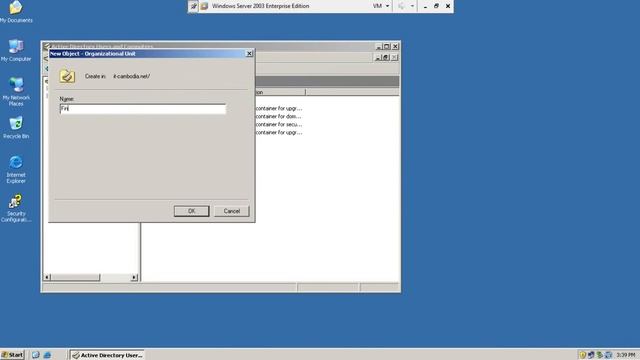 7. Create OU, User, Group On Windows Server 2003 смотреть онлайн
