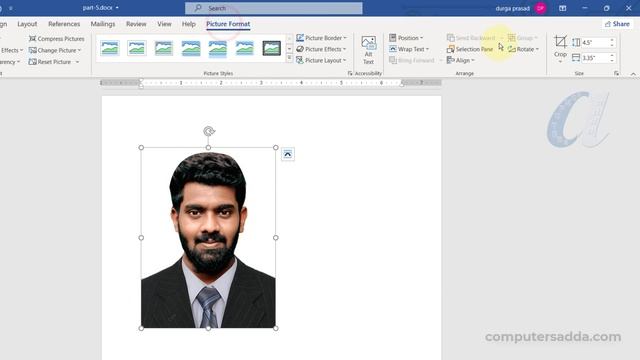 05 || Pictures Tutorial in Ms-Word 2021 Telugu || 30 Picture Options in Word || Computersadda.com смотреть онлайн