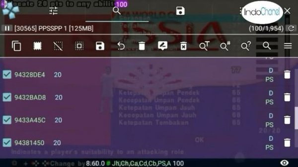 how to hack player ability become a legend mode (pes ppsspp)  Android  root only