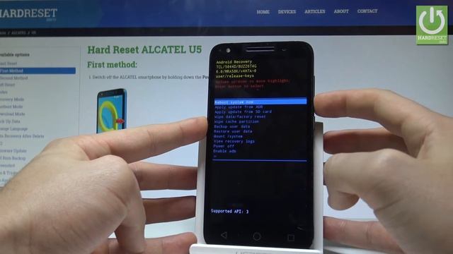 How to Open Recovery Mode in ALCATEL U5 |HardReset.info смотреть онлайн