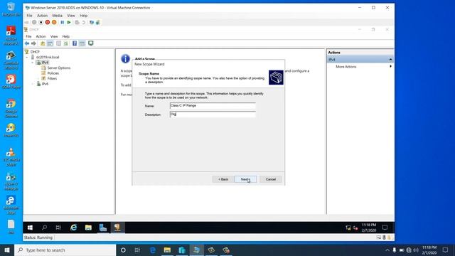 how to Authorize DHCP server and configured new scope in DHCP Server on windows server 2019 part 2 смотреть онлайн