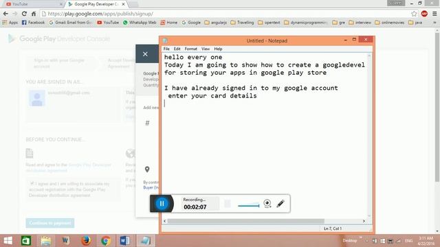 Creating Google developer account for submitting android apps and Games смотреть онлайн