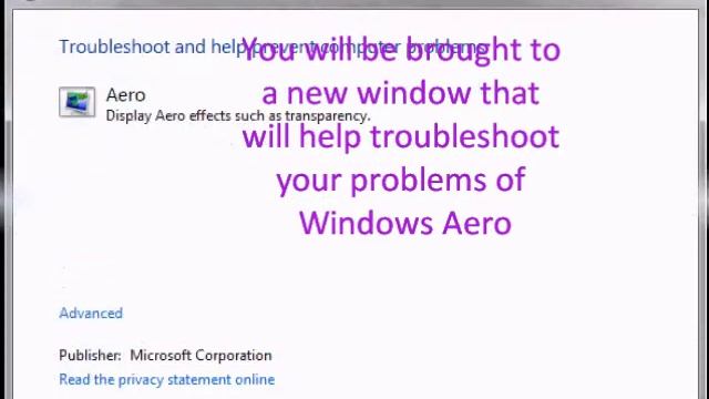 Troubleshooting Windows Aero смотреть онлайн