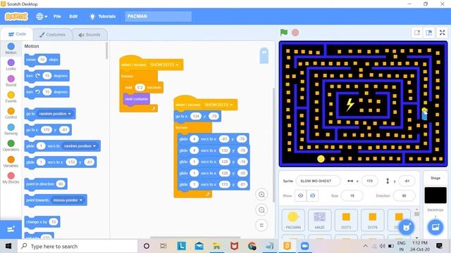ADDING SLO MO GHOST |ENEMY | PACMAN PART 6 | SCRATCH 3.0 TUTORIAL смотреть онлайн