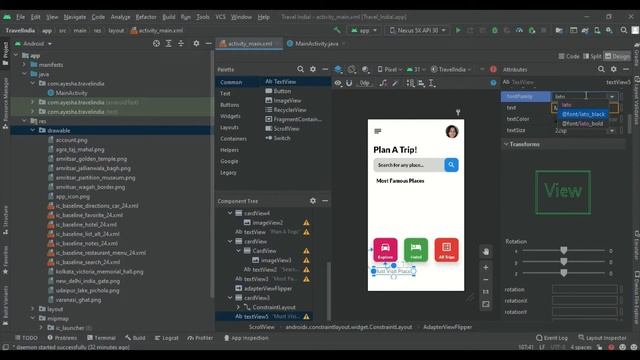 Travel Guide UI Design App | Android Studio | Part 1 | UI Designing + Coding | Ayesha's Tech Studio смотреть онлайн