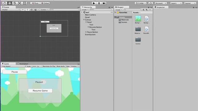 Unity 2D Pause button tutorial - By Hevar смотреть онлайн