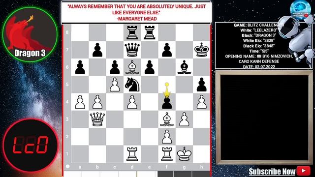 Best chess strategy - Leela chess zero (3838) vs komodo (3848) | Caro kann chess смотреть онлайн