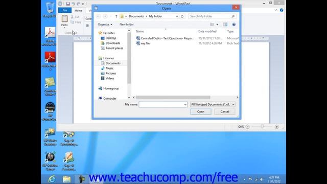 Windows 8 Tutorial Opening a Document in WordPad Microsoft Training Lesson 7.5 смотреть онлайн