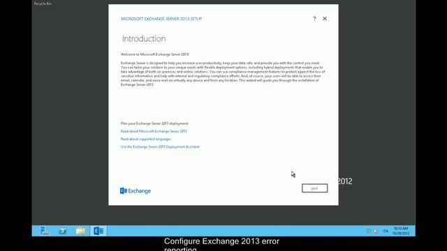 Exchange 2013 RTM Installation - Setup And First Steps - Us-En With Subtitles смотреть онлайн