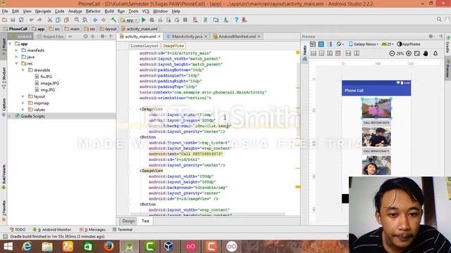 Tutorial Phone Call Number Using Android Studio смотреть онлайн