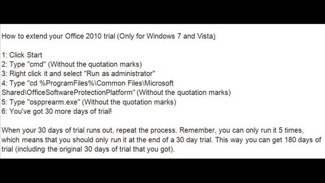 How to extend the Microsoft Office 2010 Trial смотреть онлайн