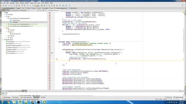 OnClickListener Scatter Plot (Android GraphView Lib) смотреть онлайн