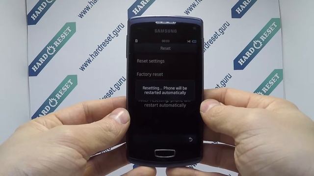 How to Factory Reset through menu on Samsung Wave 3 GT-S8600? смотреть онлайн