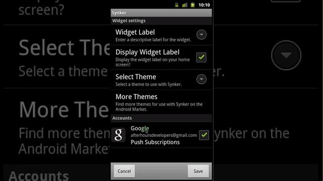Synker, Android account synchronization widget смотреть онлайн