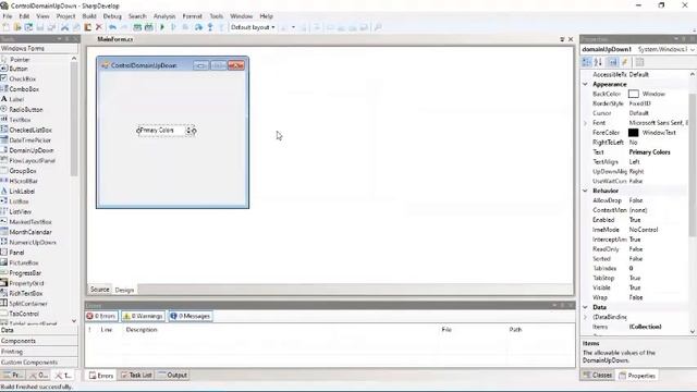 DomainUpDown - C# Windows Forms Controls смотреть онлайн